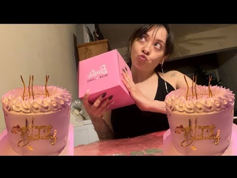 Asmr Eating my Birthday CAKE Mukbang🎂+Ramble