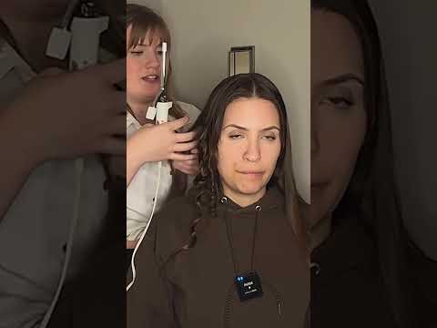ASMR Hair Curling and Styling 💙 #asmr #asmrsounds #asmrhair #asmrtingles #asmrhaircurling