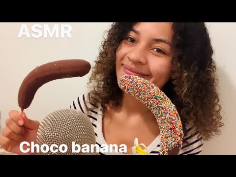 ASMR Español- COMIENDO CHOCÓ BANANA 🍌 ( Sonidos relajantes)