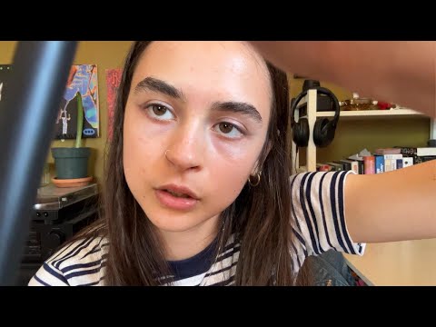 lo-fi asmr // tracing your facial features & yappin // whispering & soft spoken