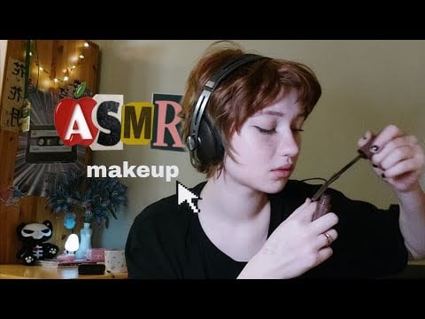ASMR makeup tutorial (mouth sounds, whispering) ✨️