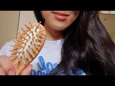 ASMR Head Massage For The Worst Day 🦢 hair brushing, scalp check,wood tapping,nail fabric scratching
