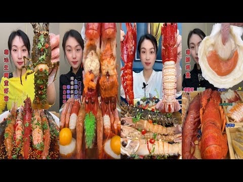 🌊🔥🥢 Satisfying Crunchy Seafood Mukbang ASMR | 만족스러운 바삭한 해산물 먹방 | 心地よいシーフード音 | 舒适酥脆海鲜吃播