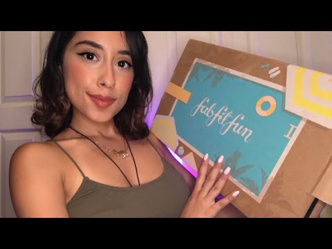 ASMR Huge FABFITFUN Summer Box Haul 2021☀️ (tingly sounds)