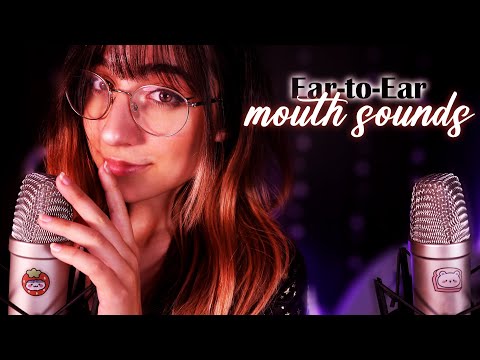 ASMR | Ear-to-Ear Mouth Sounds & Close Whispers 💖