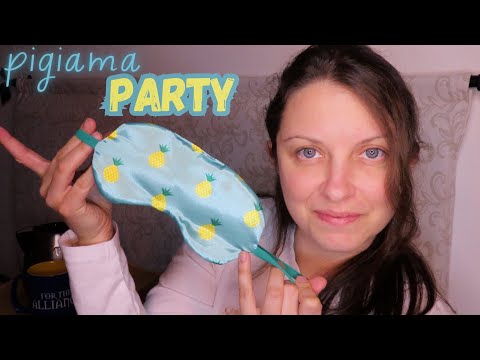 Seduti sul LETTO rilassiamoci INSIEME 🛌 ASMR ITA pigiama party 🥱