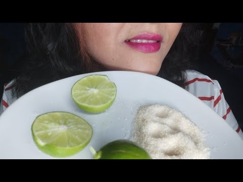 ASMR Limón 🍋 con azúcar delicioso 😋