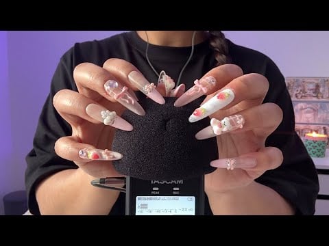 ASMR tapping & scratching triggers with the tascam & XXL nails! 🌙