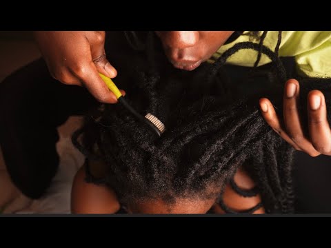 ASMR INTENSE SCALP SCRATCHING ON OLD BRAIDS