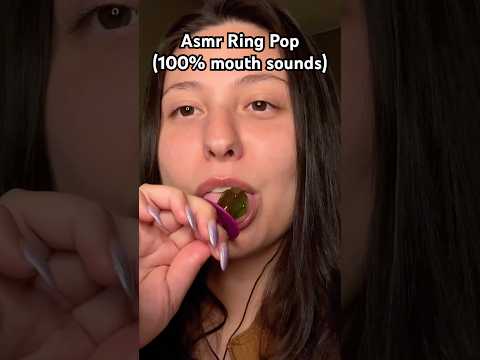 #asmr Ring Pop eating sounds & mouth sounds #asmreating #asmrcandy #ringpop #shorts