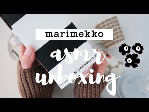 ASMR suomi - MARIMEKKO unboxing & esittely, Life in Finland - ostoksia