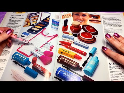 ASMR 1980s Avon Catalogue Flip Through (Whispered, Tracing)