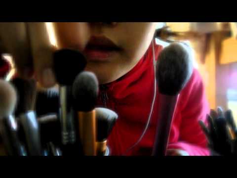 ASMR Ear to Ear & Brushing with make up brushes