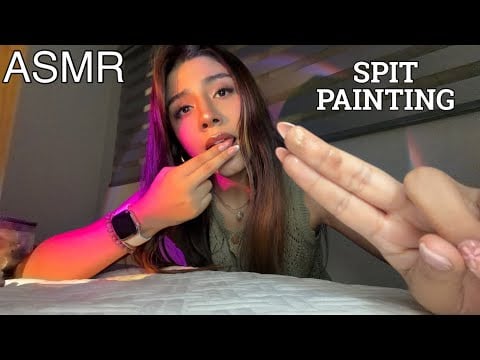 ASMR ESPAÑOL / SPIT PAINTING INTENSO EN TU CAMA + BABITA RELAJANTE EXTREMA
