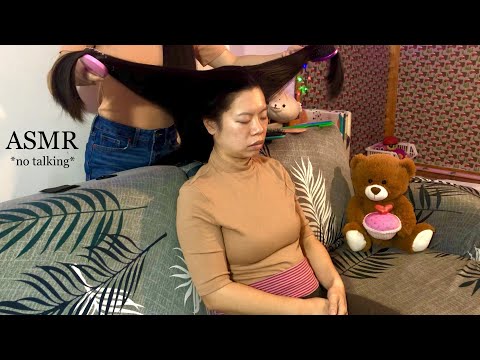 ASMR Hair Brushing + SCALP TlNGLES!! Finger Combing, Scratches, Double Brushing, Head Bops + MASSAGE