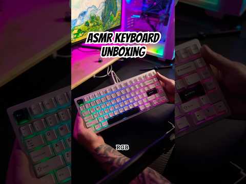 ASMR unboxing the Rainy75 Pro keyboard 🌧️🥰😴 #asmr #keyboard #unboxing #unboxingasmr #asmrshorts