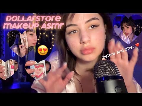 ASMR full face of dollar store makeup 💕