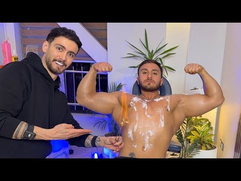 "ASMR"Powerful Fire Massage for Big Muscles