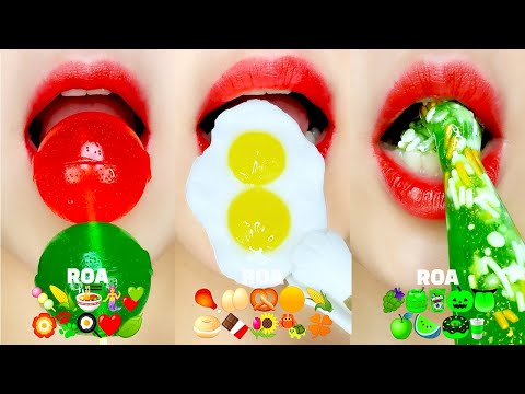 Emoji Food Challenge 이모지 입술 먹방 10 minute Eating Sounds [ASMR MUKBANG]