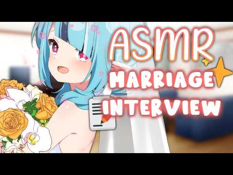【ASMR】Interviewing You on Our WEDDING Night! (Writing & Soft Inaudible Whispers)