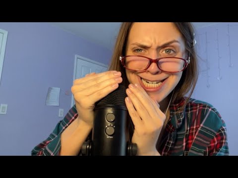 ASMR Fast And Aggressive/ Cupped mouth sounds, a lot of rambling