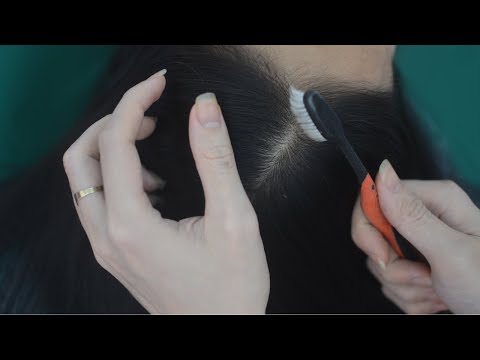 ASMR Scalp Scratching With Toothbrush, Real Person Hair Parting, Hair Combing For Anxiety Relief