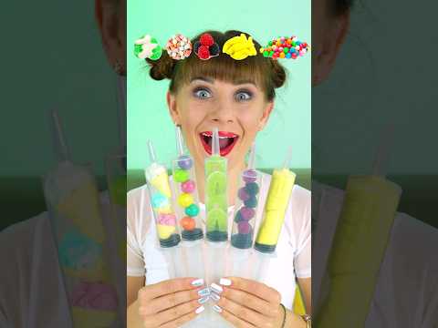 ASMR Emoji Gummy Bananas, Ice Cream Mukbang #shorts