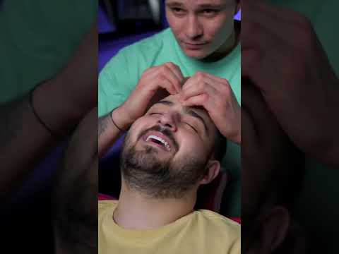 Head barber massage | массаж головы 🥴 | скраб для лица | facial scrub 🔥