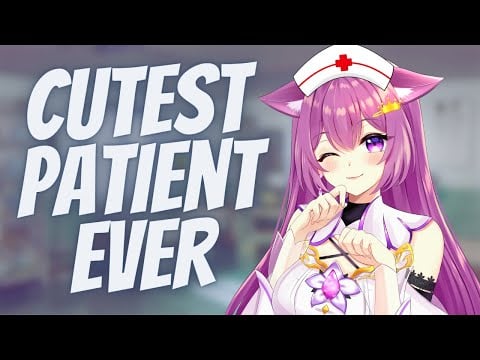 Flirty neko nurse gives you a deep ear cleaning exam (F4A) [3dio ASMR] [Medical ASMR] [Heartbeats]