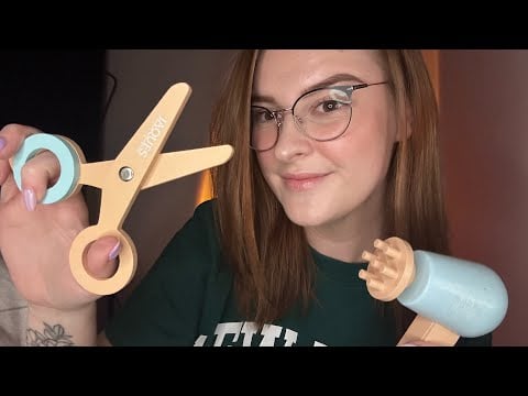 ASMR Wooden Haircut Roleplay ✂️ 