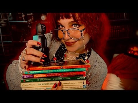 ASMR Autistic Librarian 📚✨(Cozy lights, Book Stamping, Page Flips, Sleep Aid)