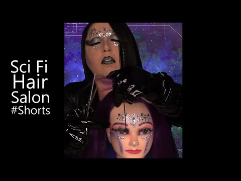 ASMR Sci Fi Haircut | PVC Gloves #Shorts