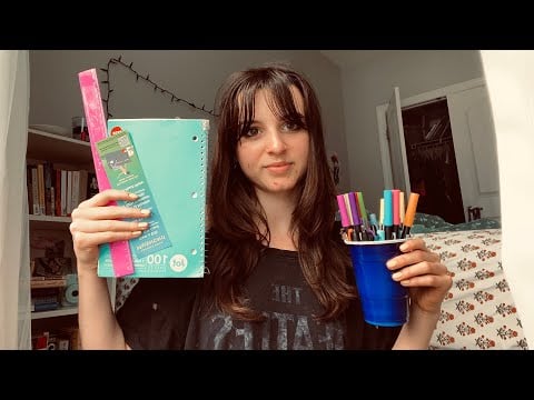 ASMR school supply triggers