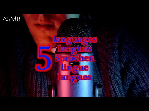 [ASMR Multilingual] 5 LANGUAGES 🇬🇧🇪🇸🇩🇪🇮🇹🇫🇷(pure whispering)