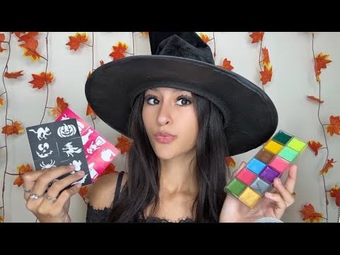 ASMR| Pumpkin Patch Face Painting 🍂🍂