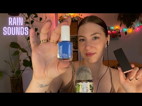 ASMR 💧 Visual Triggers & Layered Sounds w Rain for Deep Sleep | 💅 Nails