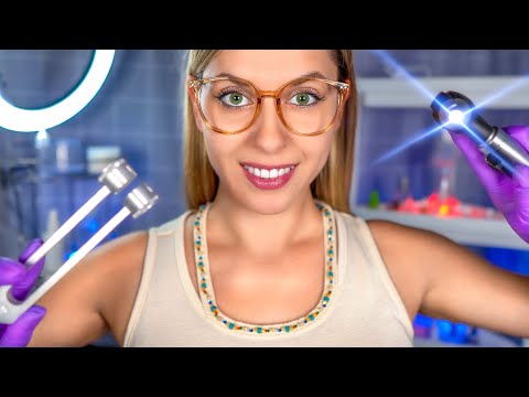 ASMR The Most Detailed Ear Cleaning RP, Hearing Test, Tuning Forks, Ear Exam for SLEEP