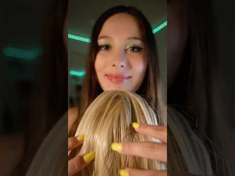NOUVEAU DÉCLENCHEUR ASMR : PERRUQUE 😃✨ #asmr #asmrscratching #asmrrelax #satisfyingsounds