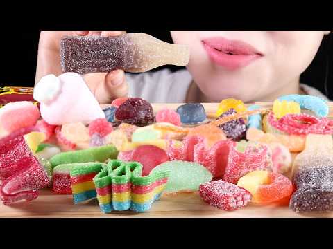 ASMR Frozen Gummy Candy | Sour Gummies | Eating Sounds No Talking Mukbang