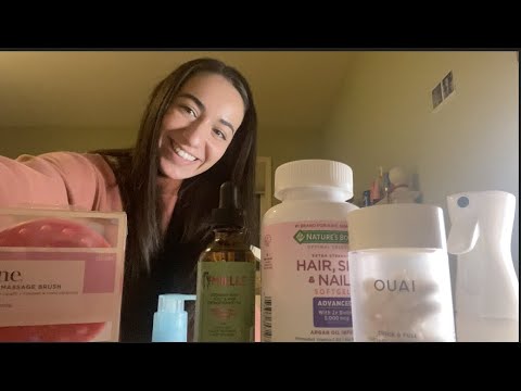 ASMR - My Hair Care Routine (Soft Spoken)