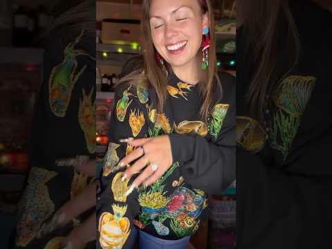 asmr/ magical ocean VINTAGE 90s sweater 🐠 #frutigeraero #bestlifebybrooke #asmrsounds #asmrforsleep