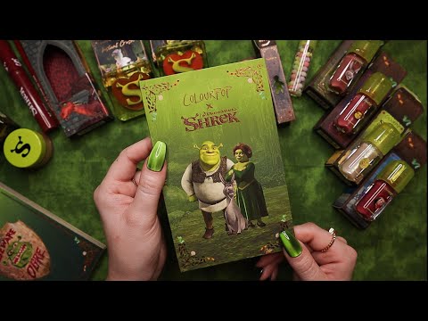 ASMR Shrek x Colourpop Collection Unboxing ✨🏰🧚🏻‍♀️🧅