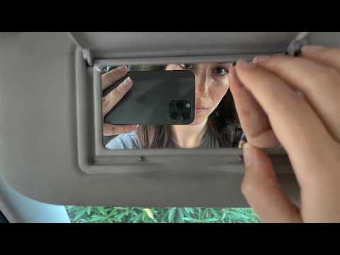 ASMR in my car - tapping, tracing, scratching