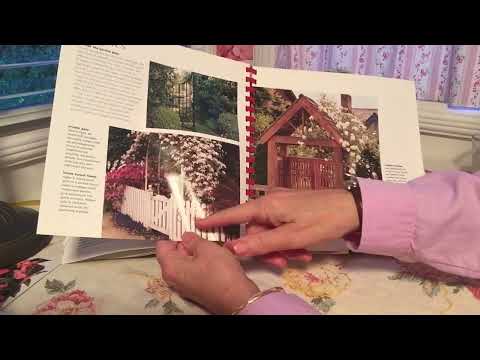 Asmr - Relaxing page flip, garden design book. Soft spoken commentary.