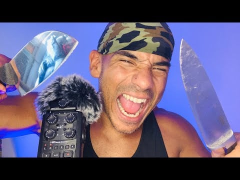 #ASMR / INSANE KNIFE SOUNDS FOR SLEEP / stabbing, scraping, cutting, chopping
