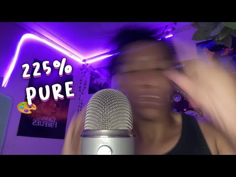 ASMR 225% PURE MOUTH SOUNDS FAST AND AGGRESSIVE SPIT PAINTING + HAND SOUNDS, HAND MOVEMENTS 🎨