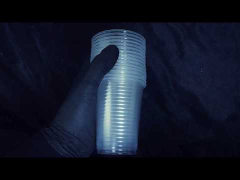 LATEX GLOVES💠 Hands in Black Latex simpel RELAXING with plastic cups [[ASMR]]