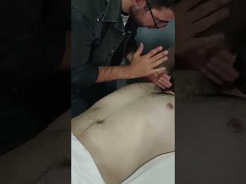 THE MOST RELAXING MASSAGE TECHNIQUES FOR CHEST, ARMS AND ABDOMEN #satisfying #relaxing #asmr #shorts
