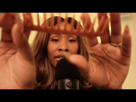 ASMR Whispers Combing Aura + Positive Affirmations for Protection, Love