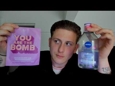 ASMR skin care routine